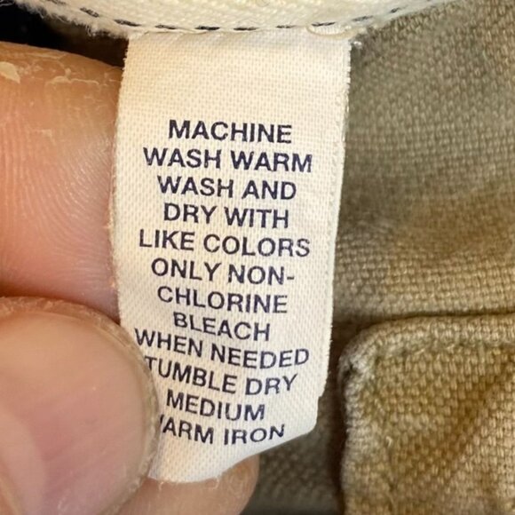 Gap Women's Pants XL Beige Casual Cotton Drawstring Pants Relaxed Fit Button Up - Picture 9 of 12